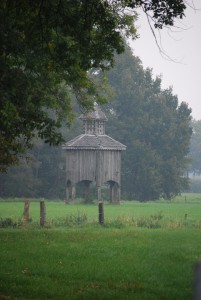 Duiventil in de wei